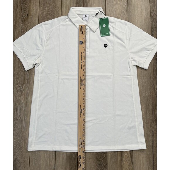 Flint Park White Short Sleeve Match Polo Mens Large NWT Golf/Tennis/Pickleball - Picture 9 of 10